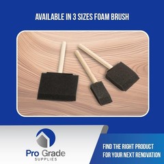 48-Piece Foam Brush Set for Crafts, Painting, Stains, and Glue Applications