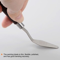 4pcs 14mm Oil Painting Palette Knives Stainless Steel Spatula Wood Handle