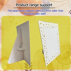 60 Pack 9 Inch Self Stick Cardboard Easel Backs, Picture Frame and Art Easel …