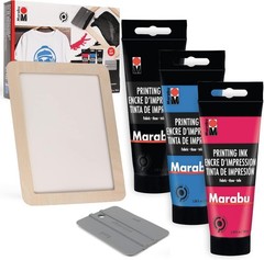 Screen Printing Kit Set – Screen Print Kit with Reusable Wooden Frame, 1 Screen