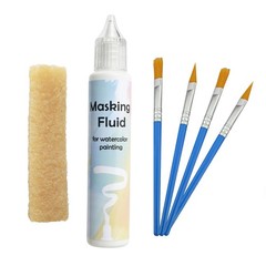 White Watercolor Masking Fluid – Professional Art Supplies with 30g, white
