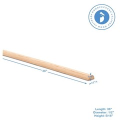 Split Oak Wood Dowel Rods 1/2” x 36”, Unfinished for DIY Refacing | Woodpeckers