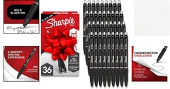 36 Retractable Black Gel Ink Pens – Artistic Medium Point 0.7mm for All Tasks