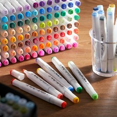 172 Colors Alcohol Based Dual Tip Art Markers, 171+1 Blender Permanent Marker…