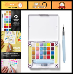 Watercolor Pocket Set, 24 Colors Koi Watercolor Paint Kit, Art Supplies for Arti