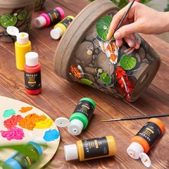 Arteza Outdoor Acrylic Paint, Set of 20 Colors/Bottles 2 oz./59 ml. Rich Pigment