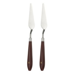 2pcs Painting Palette Knife 3.35 x 0.94 Inch Stainless Steel with Plastic Handle
