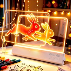 16″ LED Drawing Board for Kids Rechargeable Light Up Doodle Pad 15 Effects