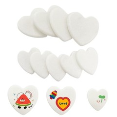 12 Pcs Heart Shaped Rocks Flat Painting Stones Smooth Kindness Rocks for Crafts