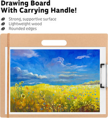13″ X 17″ Artist Sketch Board with Handle – Portable Drawing Board, Large Clipbo