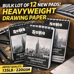 Professional Heavyweight Drawing Art Sketch Pads, 4×6 SOHO Urban Artist Paper