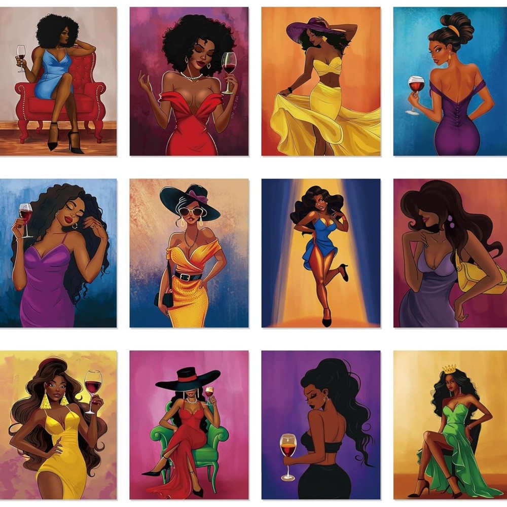 12 Pcs Pre Drawn Canvas for Painting Adults Sip and Paint Party Kit Pre Print…