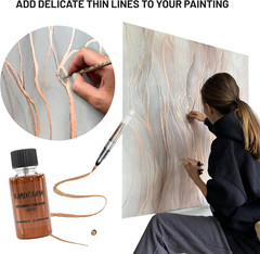 Liquid Silver Leaf Paint – Alcohol Based Fast Drying Silver Liquid Leaf, 0.68…