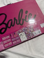 Barbie Colored Pencils Art Supplies Kids Set 130+ Pcs Coloring Markers Girls