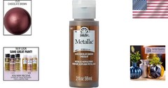 Durable Waterproof Chocolate Brown Metallic Paint – 2 oz for Multiple Surfaces