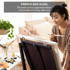 70” French Easel with Aluminum Legs, Folding Sketch Painting Easel with Drawer,