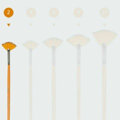 Fan Oil Painting Brushes Nylon Hair Watercolor Paintbrush Set Wooden Handle