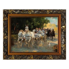 Akfado Ornate Canvas Frame for 24×36 Oil Painting, Classic Ornate Art Frame f…
