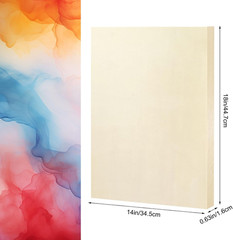 8 Pack Wood Canvas 14X18 Inch Wood Panels Smooth& Textured Pine Wood Boards for
