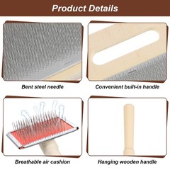 PercyEffie 4 Pcs Wool Blending Board Carding Brush Set Wools Hand Carders Inc…