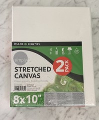 Daler Rowney Simply Stretched Canvas 2 Pack 8×10″ Cotton Rectangular