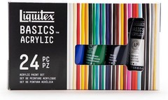 BASICS 24 Assorted Acrylic Paint Tubes – 22ml for Beautiful Artwork