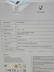 Caydo 720p Resolution Art Projector P1 ORANGE SEALED DENTED BOX