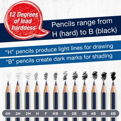 Faber-Castell Graphite Pencils Drawing Set | 1 Count (Pack of 12),