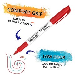 Shuttle Art 144 Pack Permanent Markers, 1 Count (Pack of 144), 12 Colors