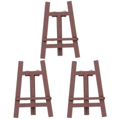 3 pcs 1 12 Scale Display Easel Miniature Wood Easel Stand Micro Landscape Decors