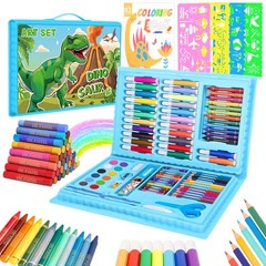 homicozy Art Supplies, Dinosaur Drawing & Coloring Set small, Green