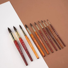Mixed Hair round Tip Mop Brush, Watercolor Pen Water Chalk Art Crochet Pen Schoo
