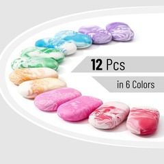 Mr. Pen- Erasers, 12 Pack, Marble Pencil Eraser, Erasers for 12 Vibrant