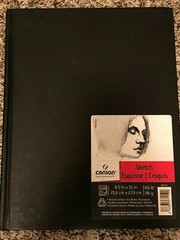 PACON PAPERS 100510413 BASIC SKETCH BLACK HARD COVER 65LB 108 SHEETS 8.5X11