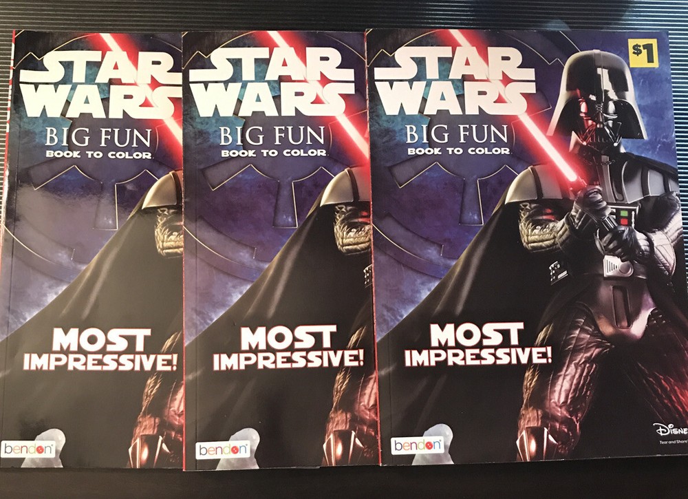 STAR WARS LOT “MOST IMPRESSIVE “- BIG FUN BOOK TO COLOR by bendon