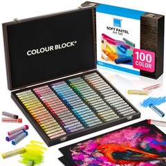Soft Pastels for Artists – 100 Colors Square Chalk Pastels Set in Wooden Box …
