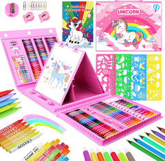 Art Supplies for Kids,Drawing Kits Unicorn Art Case Coloring Set with Double Sid