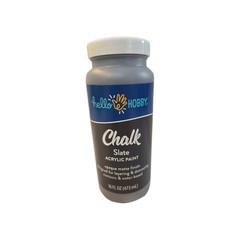Hello Hobby Chalk Acrylic Paint 16 fl oz Slate Opaque Matte Finish Distress Dark