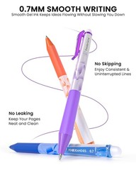 Erasable Gel Pens, 0.7 mm Medium Point, Retractable Erasable Pens, Make Mista…