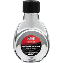 U.S. Art Supply Odorless Mineral Spirits Thinner, 125ml