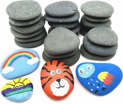 24PCS Rocks for Painting 2″-3″ Inches DIY Rocks Flat & Smooth Kindness Rocks …