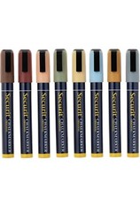 Securit Chalk Marker Earth Colors 8 Pack Brand New