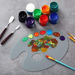 Grey Tempered Glass Palette Oval 10X14″ Oil Paint Artist Painters Acrylic Mixing