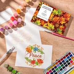 30 Sheets Coloring Book, A5 (8.3 x 5.8) Workbook, 140 lb/300 GSM Flower Water…