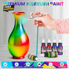 Airbrush Paint – 54 Colors with 2 Airbrush Thinners, Ready to Spray Air Brush