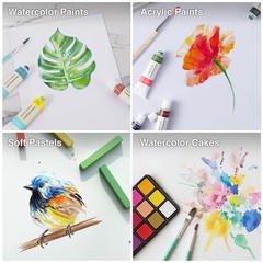 152 Wooden Easel Art Supplies Set Professional Painting And Drawing Kit With Acr