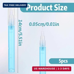 5 PCS Refillable Acrylic Paint Markers, 0.5mm Extra Fine Tip Empty Markers Pens
