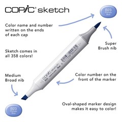 Copic Sketch, Alcohol Markers, 6pc Set, Portrait