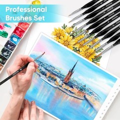 10PC Miniature Paint Brush for Fine Detailing,Small Painting Brushes Set for …