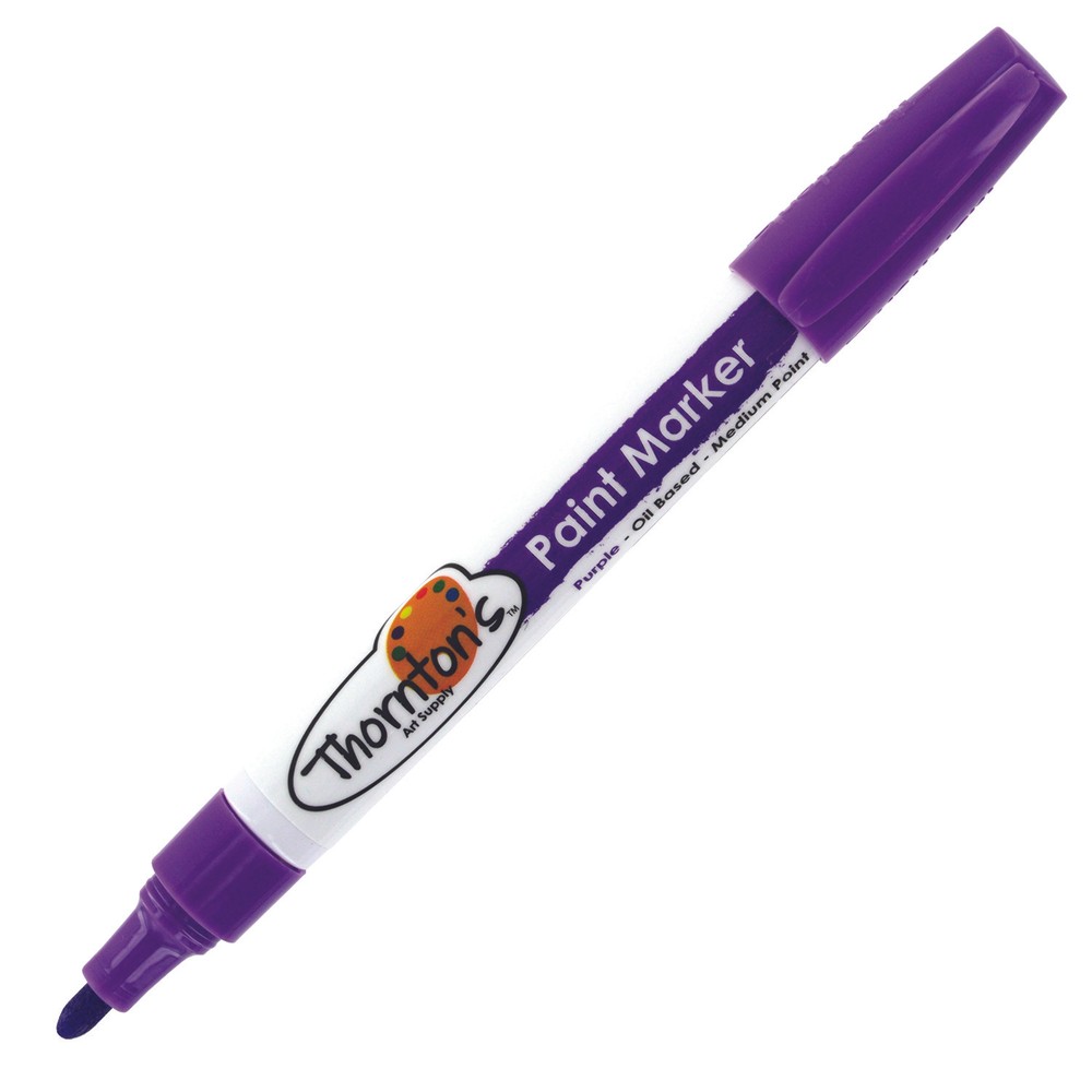 Thornton’s Art Supply Oil-Based Paint Marker, Medium Point, Purple Ink